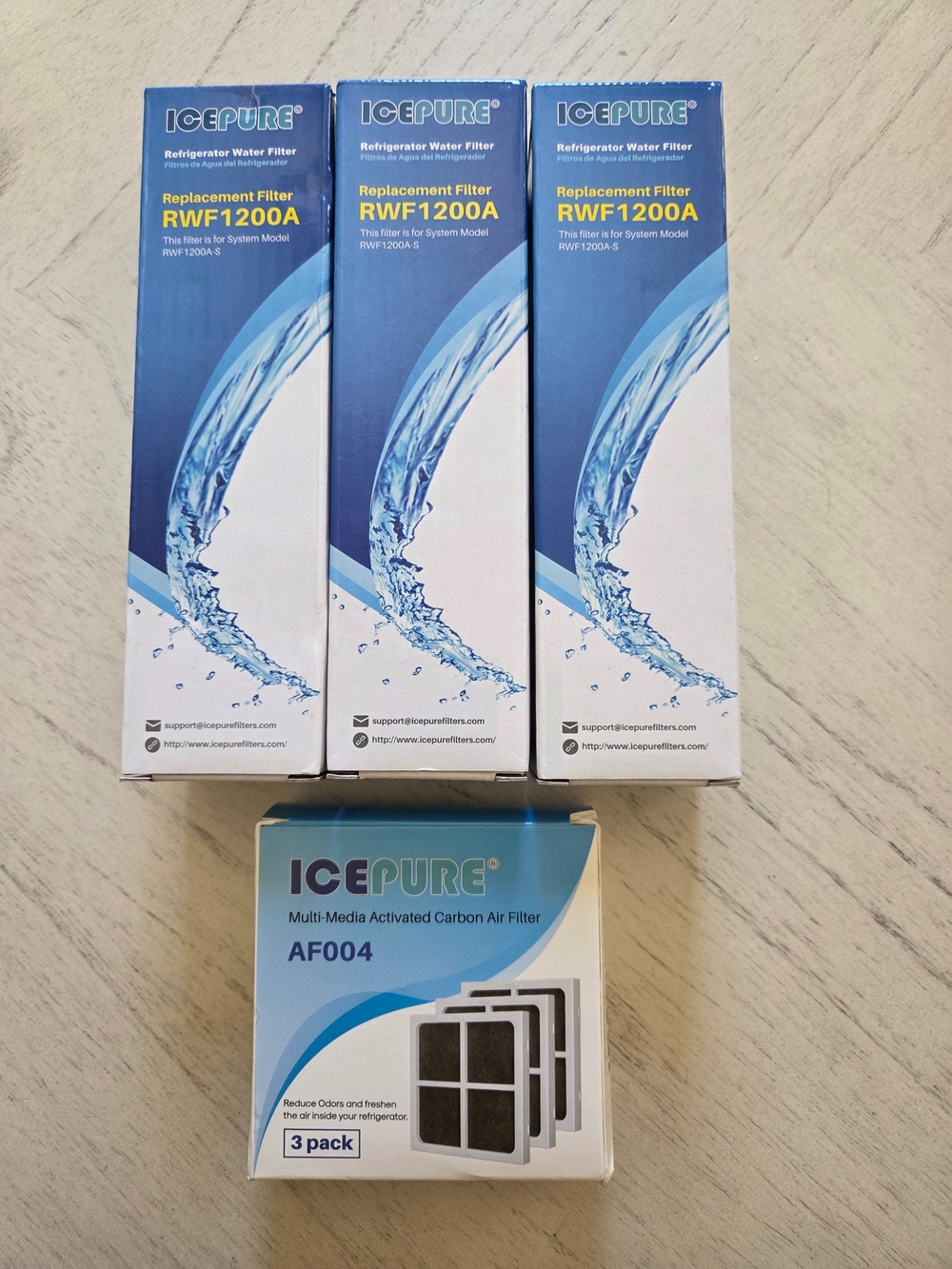 ICEPURE ADQ36006101 Fits LG LT700P Refrigerator Water and LT120F Air Filter 3 Pa